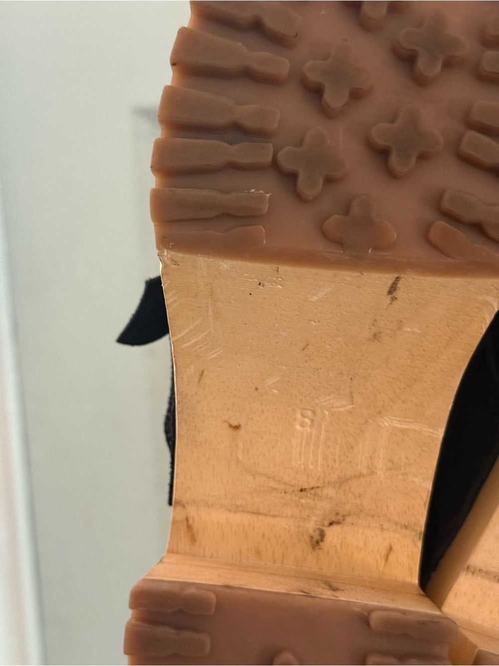Black Suede Square Toe Clogs with Buckle - Picture 5 of 5